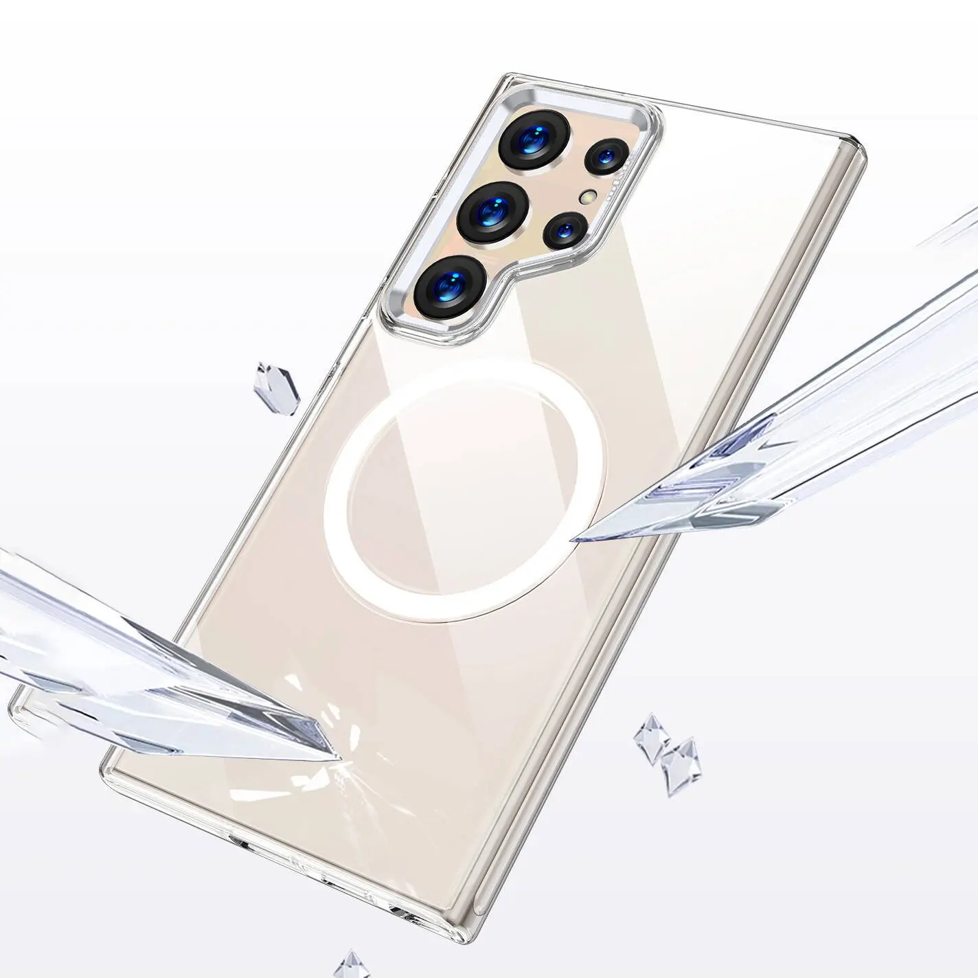 Galaxy S24 Ultra MagSafe Uyumlu Şeffaf Kılıf - Wlons Efsane Kapak