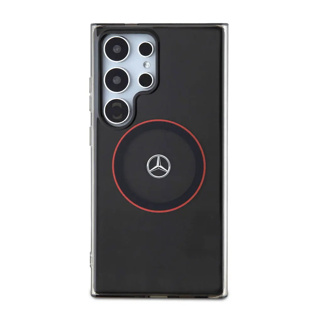 Galaxy S24 Ultra MagSafe Uyumlu Lisanslı Kılıf - Mercedes Benz Red Ring