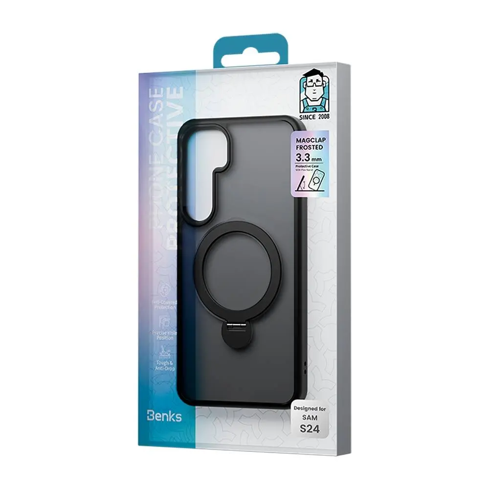 Galaxy S25 MagSafe Uyumlu Standlı Silikon Kılıf - Benks Mist Protective