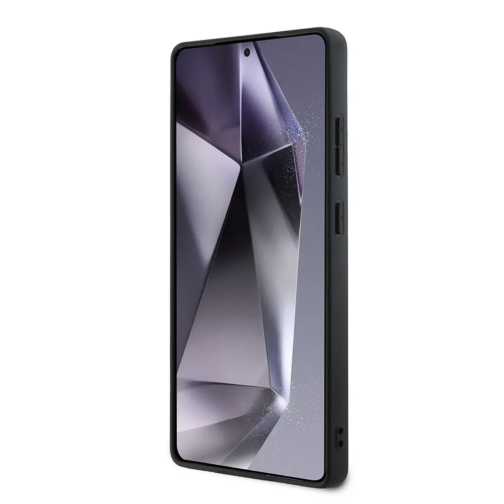 Galaxy S25 Ultra Manyetik PU Deri Kılıf - DKNY Grid Pattern