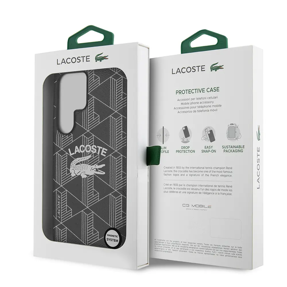 Galaxy S25 Ultra MagSafe Uyumlu Kılıf - Lacoste Mono Vintage Logo