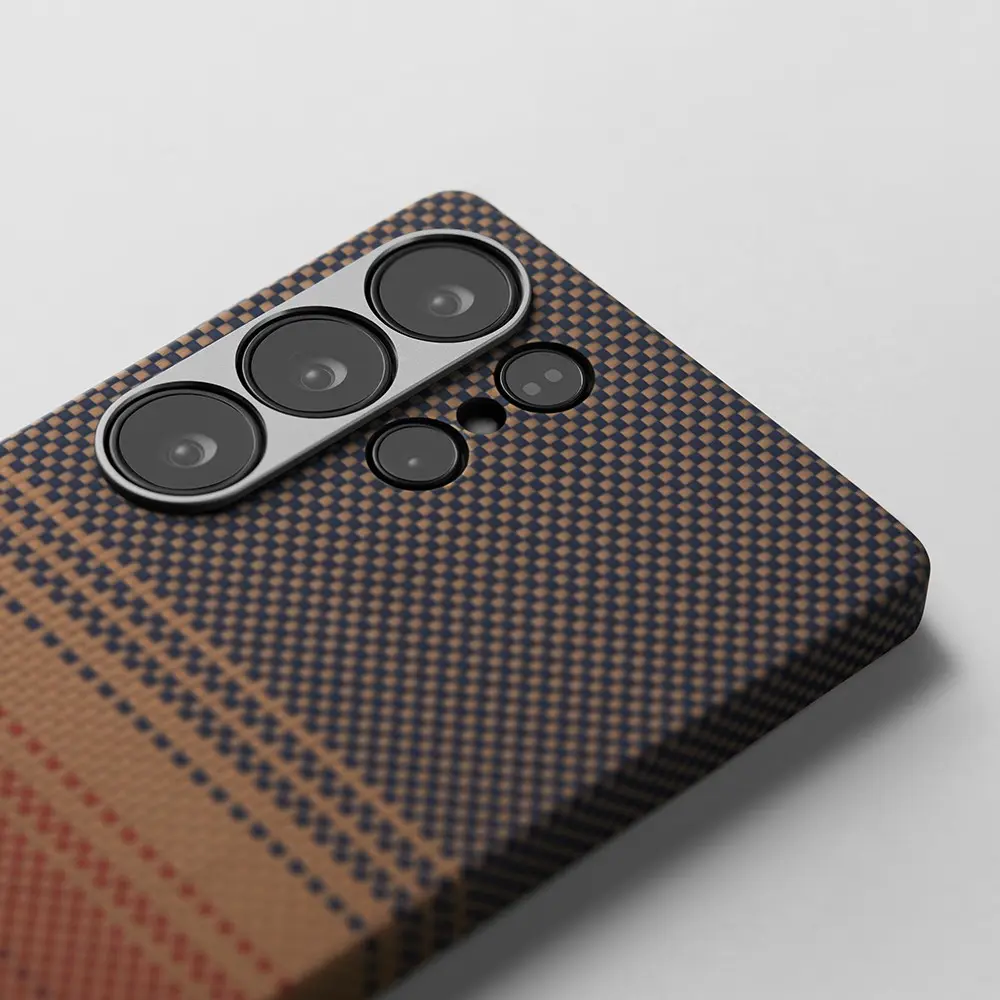 Galaxy S25 Ultra MagSafe Uyumlu Aramid Fiber Kılıf - Pitaka Tactile Woven Sunset-Moonrise