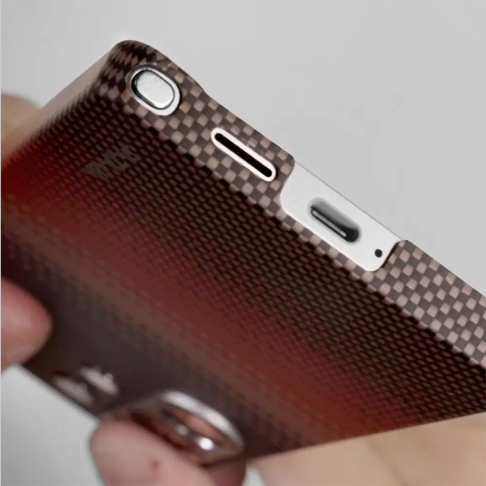 Galaxy S25 Ultra MagSafe Uyumlu Aramid Fiber Kılıf - Pitaka Tactile Woven Sunset-Moonrise