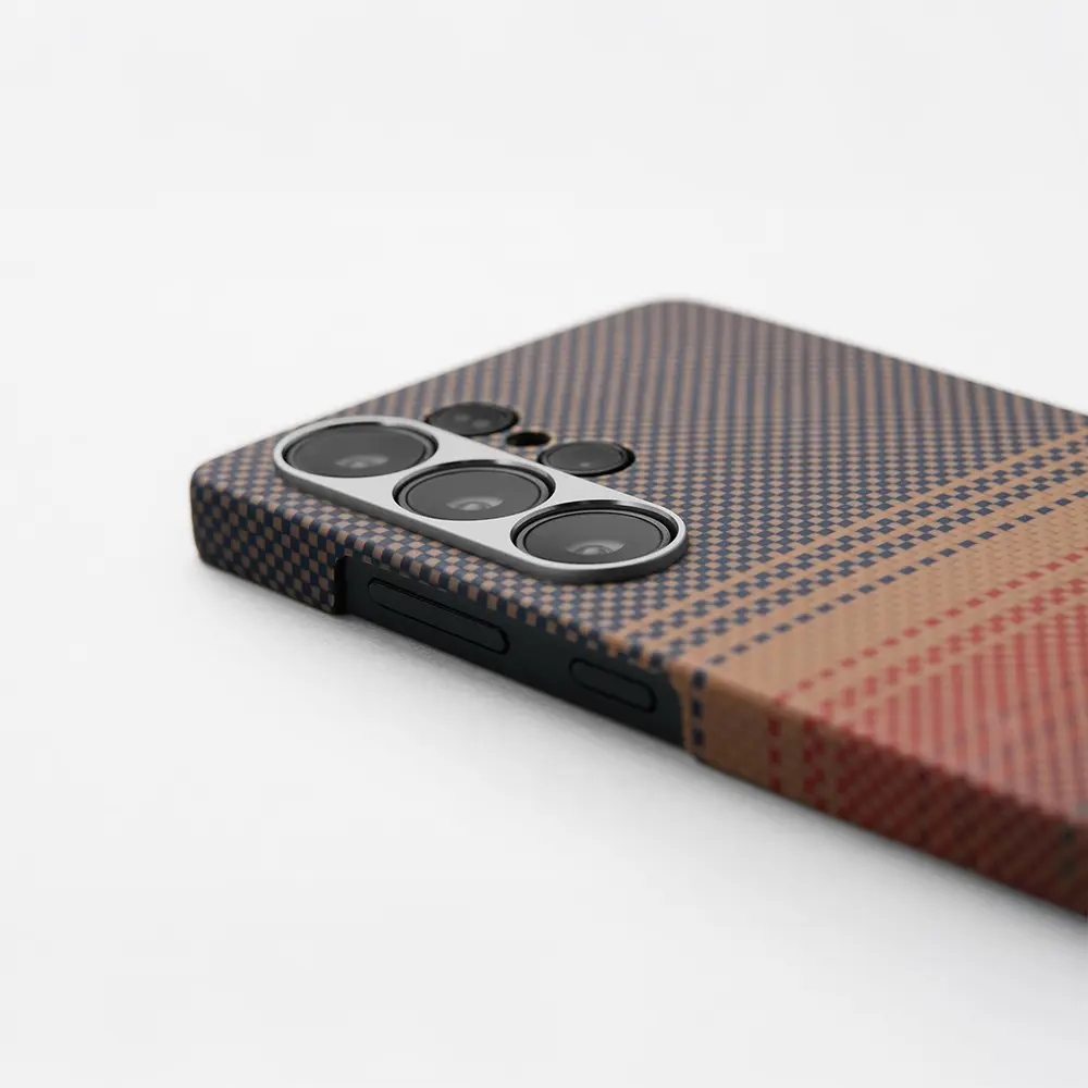 Galaxy S25 Ultra MagSafe Uyumlu Aramid Fiber Kılıf - Pitaka Tactile Woven Sunset-Moonrise