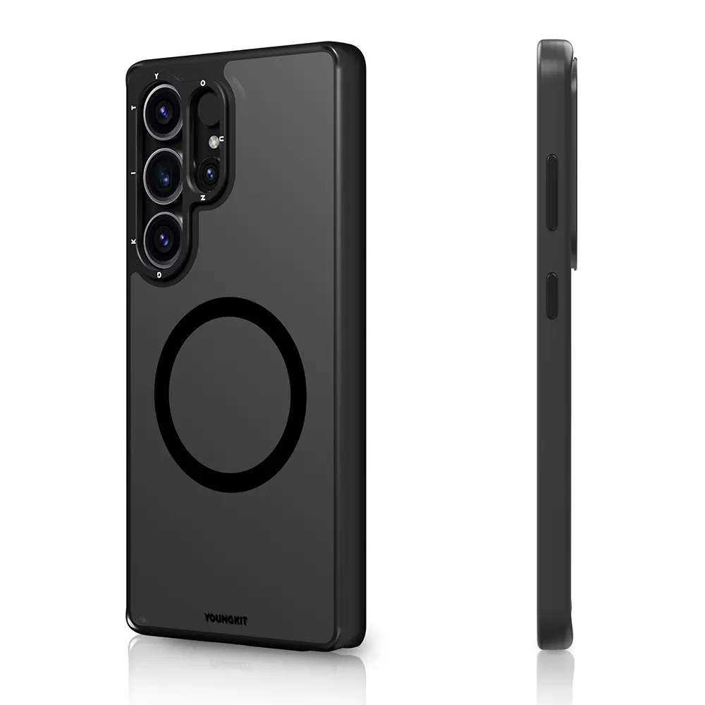 Galaxy S25 Ultra MagSafe Uyumlu Cam Arka Yüzeyli Kılıf - Youngkit Gemstone
