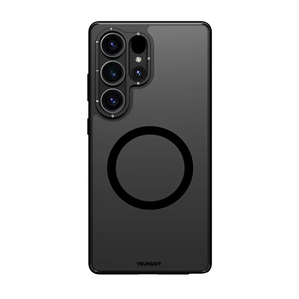 Galaxy S25 Ultra MagSafe Uyumlu Cam Arka Yüzeyli Kılıf - Youngkit Gemstone