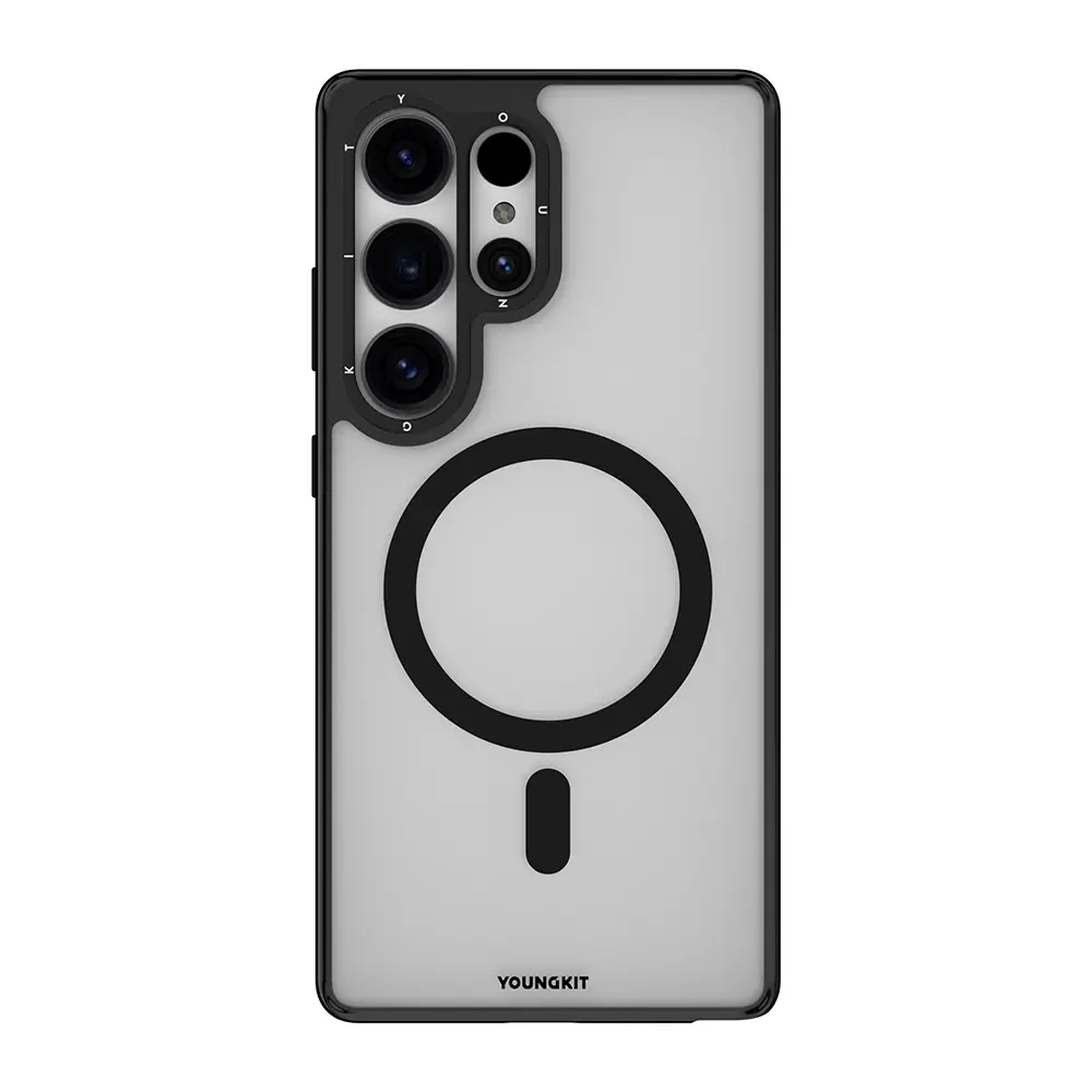 Galaxy S25 Ultra MagSafe Uyumlu Cam Arka Yüzeyli Kılıf - Youngkit Gemstone