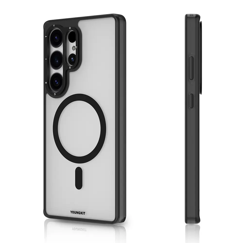 Galaxy S25 Ultra MagSafe Uyumlu Cam Arka Yüzeyli Kılıf - Youngkit Gemstone