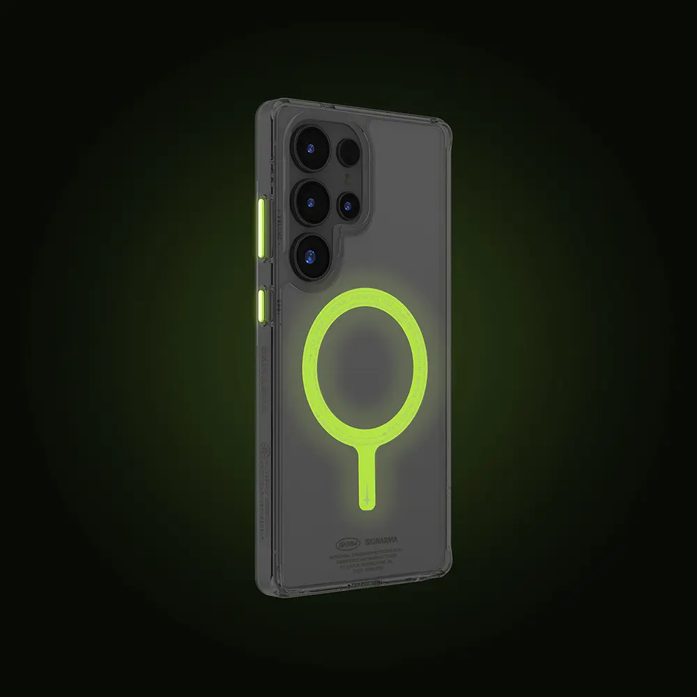 Galaxy S25 Ultra MagSafe Uyumlu Şeffaf Kılıf - Skinarma Saido Nightglow