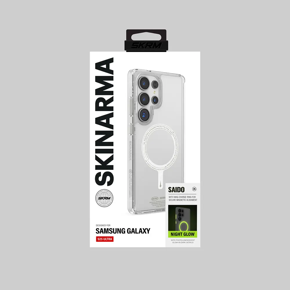 Galaxy S25 Ultra MagSafe Uyumlu Şeffaf Kılıf - Skinarma Saido Nightglow