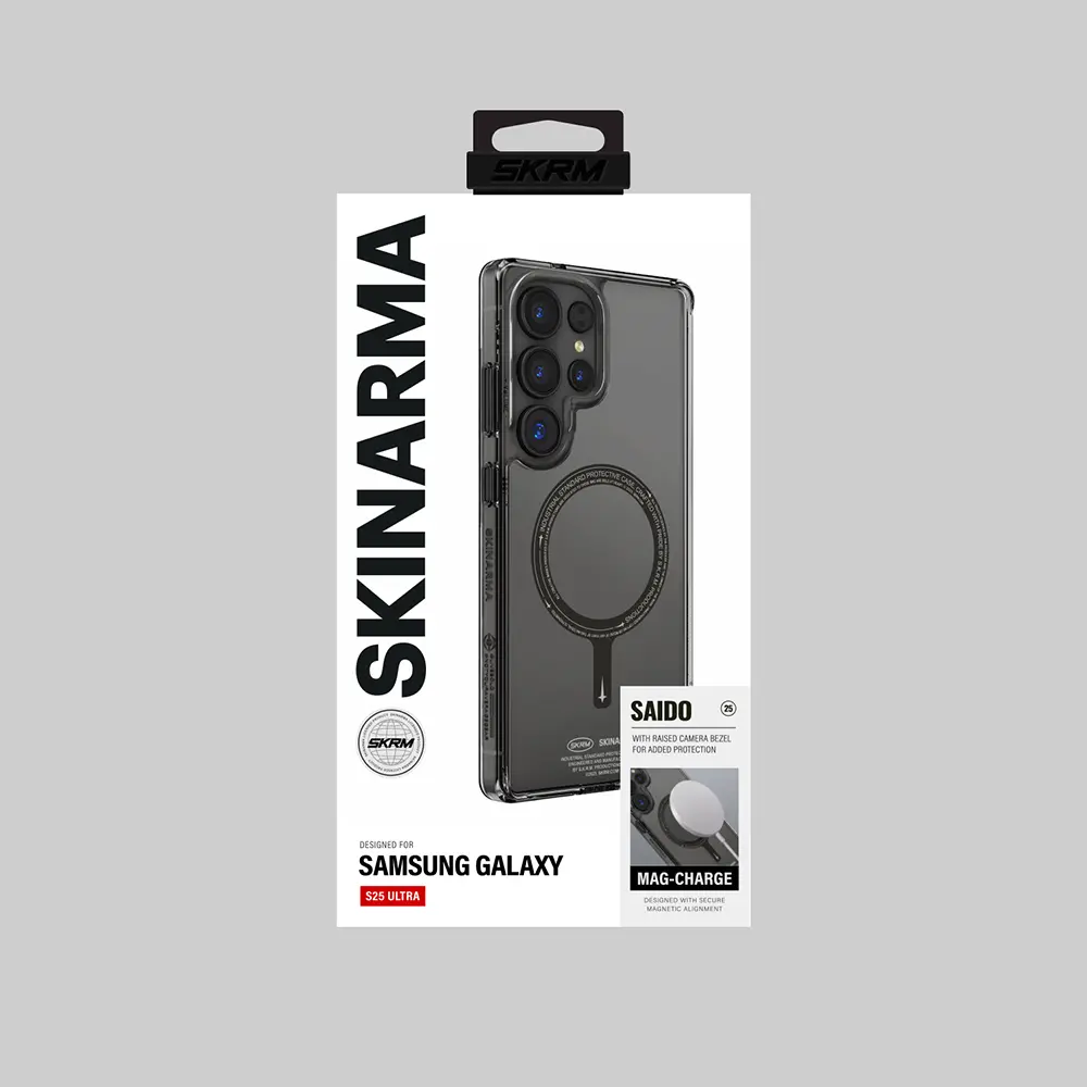 Galaxy S25 Ultra MagSafe Uyumlu Şeffaf Kılıf - Skinarma Saido