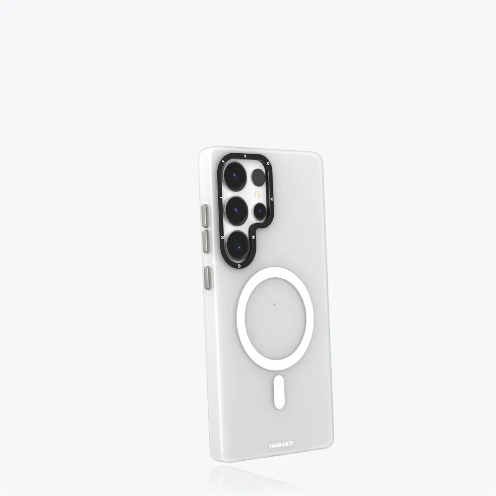 Galaxy S25 Ultra MagSafe Uyumlu Şeffaf Kılıf - Youngkit Hidden Sand
