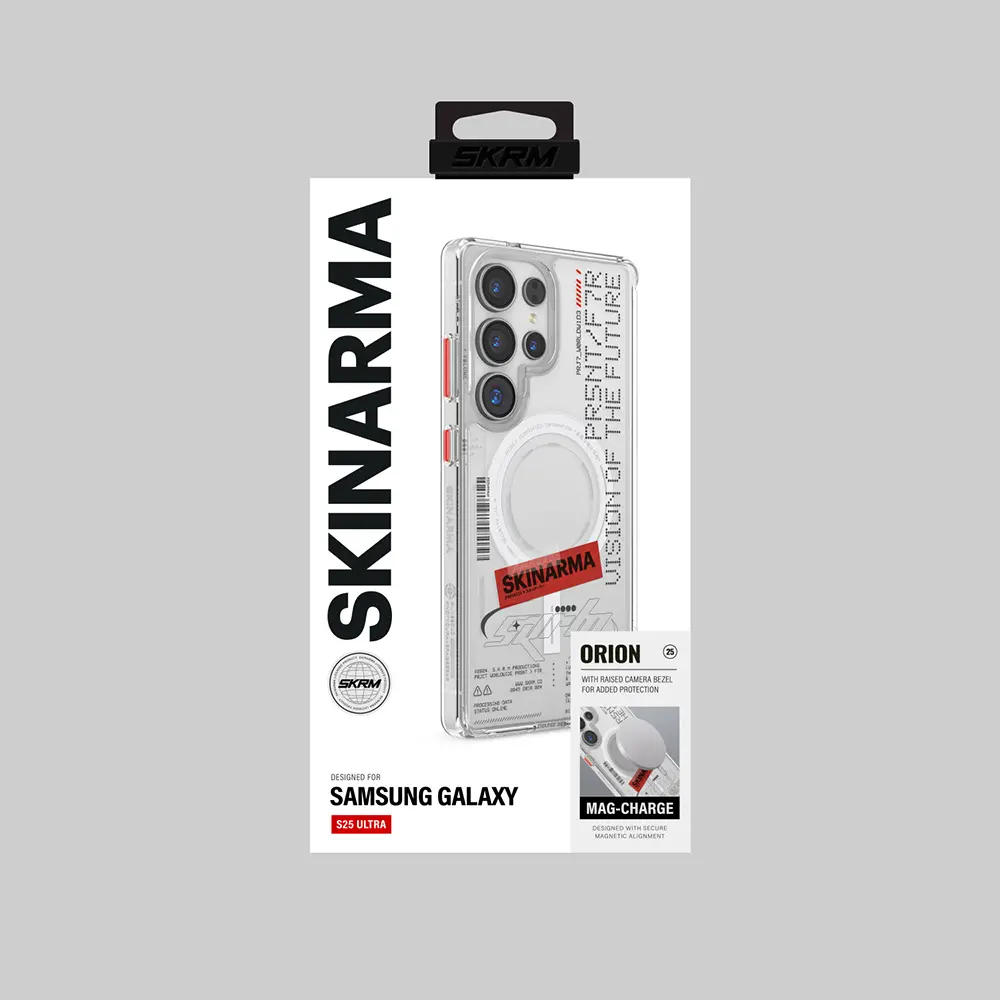 Galaxy S25 Ultra MagSafe Uyumlu Şeffaf Kılıf - Skinarma Orion