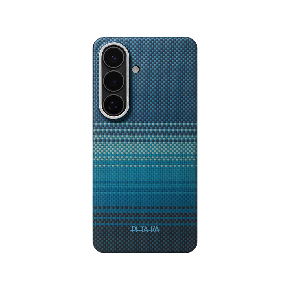 Galaxy S26 Plus MagSafe Uyumlu Aramid Fiber Kılıf - Pitaka Tactile Woven Sunset-Moonrise