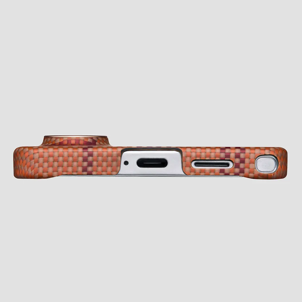 Galaxy S26 Ultra MagSafe Uyumlu Aramid Fiber Kılıf - Pitaka Flora in Grid