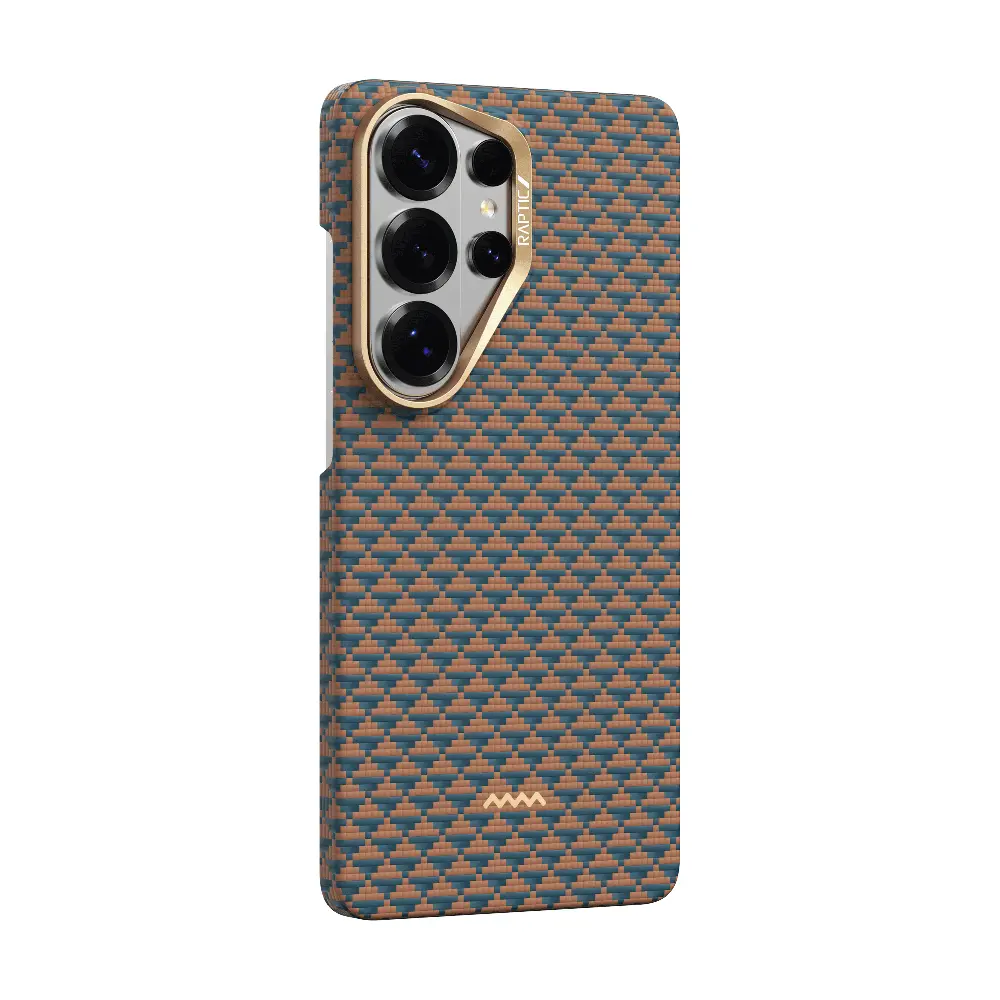 Galaxy S26 Ultra MagSafe Uyumlu Aramid Dokulu Kılıf - Raptic Aramid Skin Origin