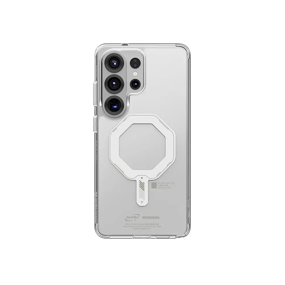 Galaxy S26 Ultra MagSafe Uyumlu Şeffaf Kılıf - Skinarma Saido Mag-Charge Nightglow