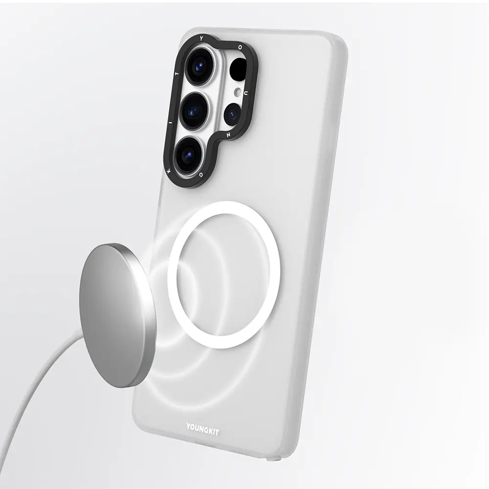 Galaxy S26 Ultra MagSafe Uyumlu Şeffaf Kılıf - Youngkit Hidden Sand