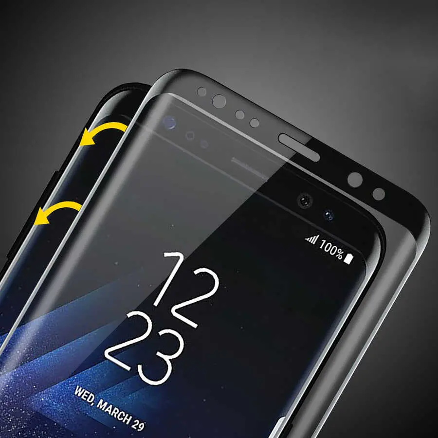 Galaxy S8 Seramik Ekran Koruyucu, 3D Kavisli ve Esnek Yapı - Davin