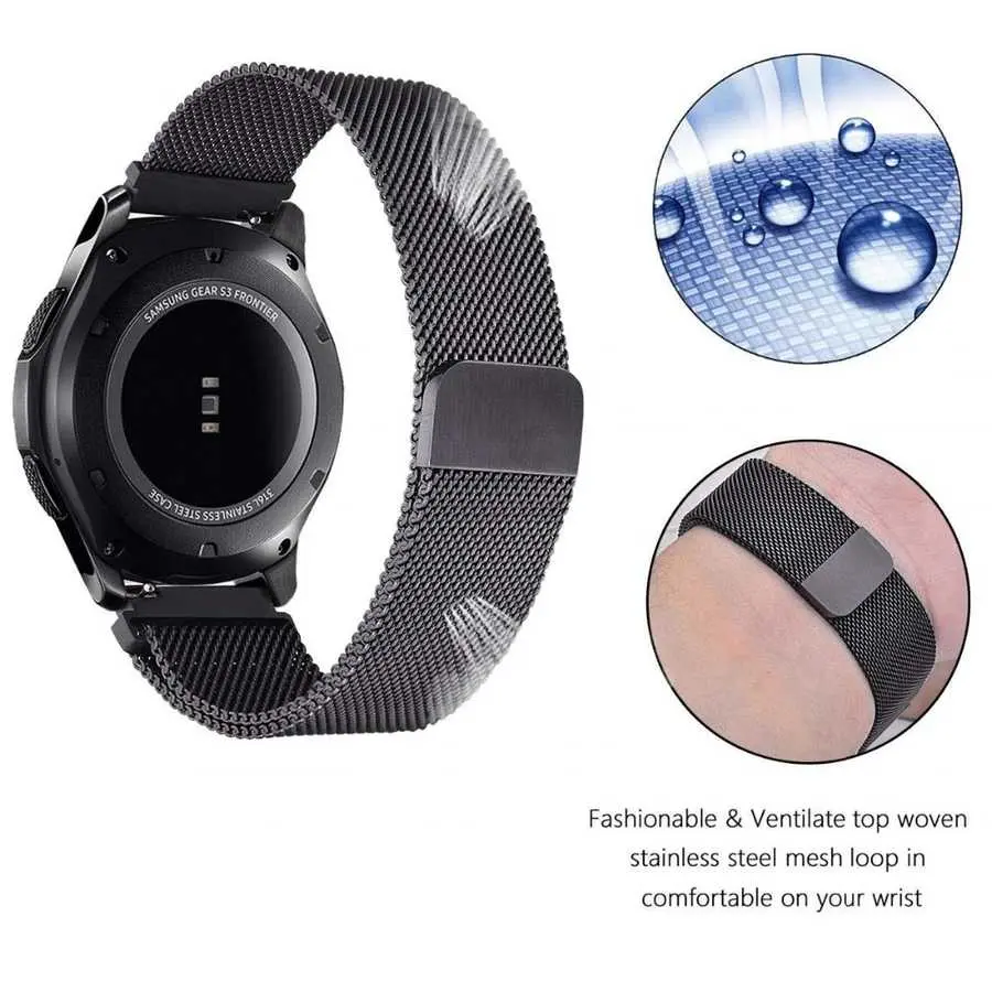 Samsung Gear S3 22mm Metal Saat Kordonu - Zore KRD-12