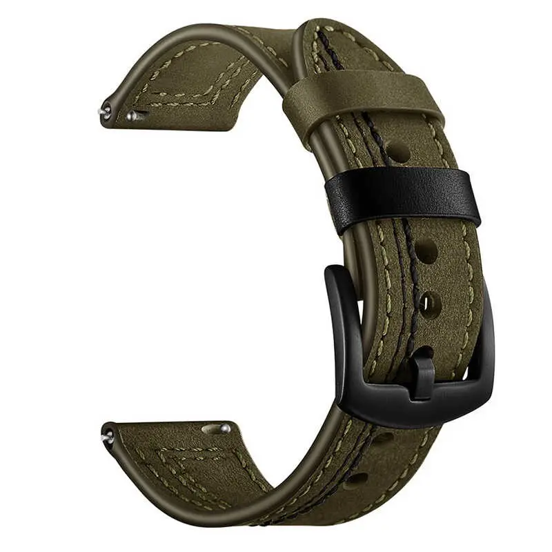 Gear S3 22mm Deri Saat Kordonu, Metal Tokalı - Zore KRD-19