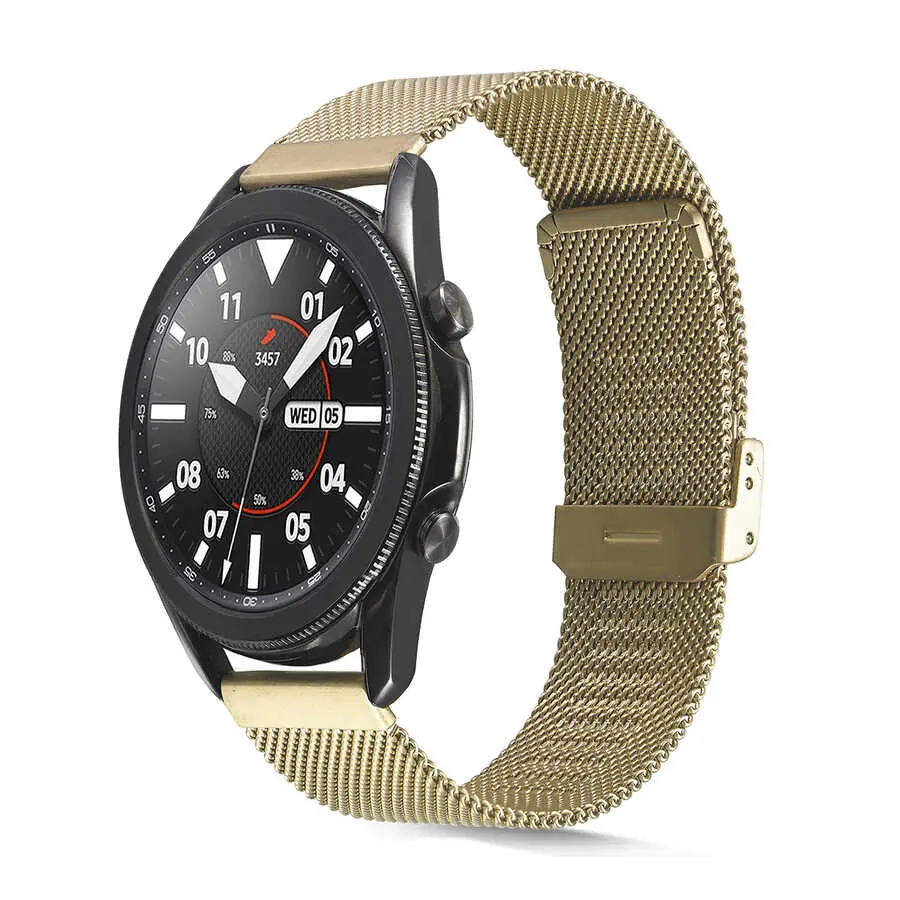 Gear S3 22mm Tel Örgülü Metal Saat Kordonu - Zore KRD-45