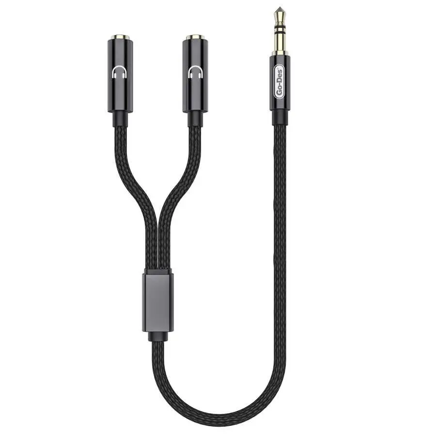 Go Des GAC-218 3.5 mm Aux Çoğaltıcı, 2 Çıkışlı Ses Kablosu