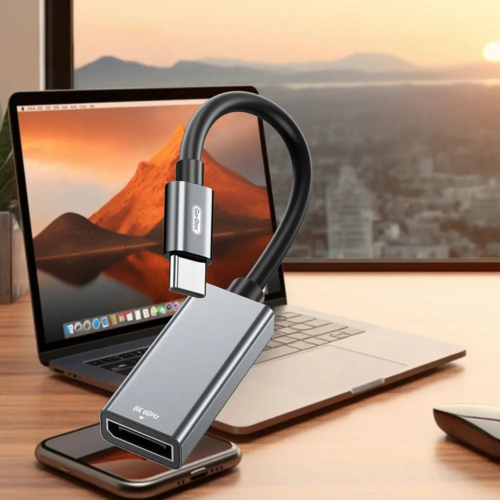 Go Des GD-8378 Type-C to DisplayPort Dönüştürücü, 8K 60 Hz