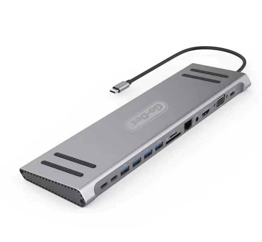 Go Des GD-9120 14'ü 1 Arada Type-C Hub, Stand Özellikli ve 4K HDMI