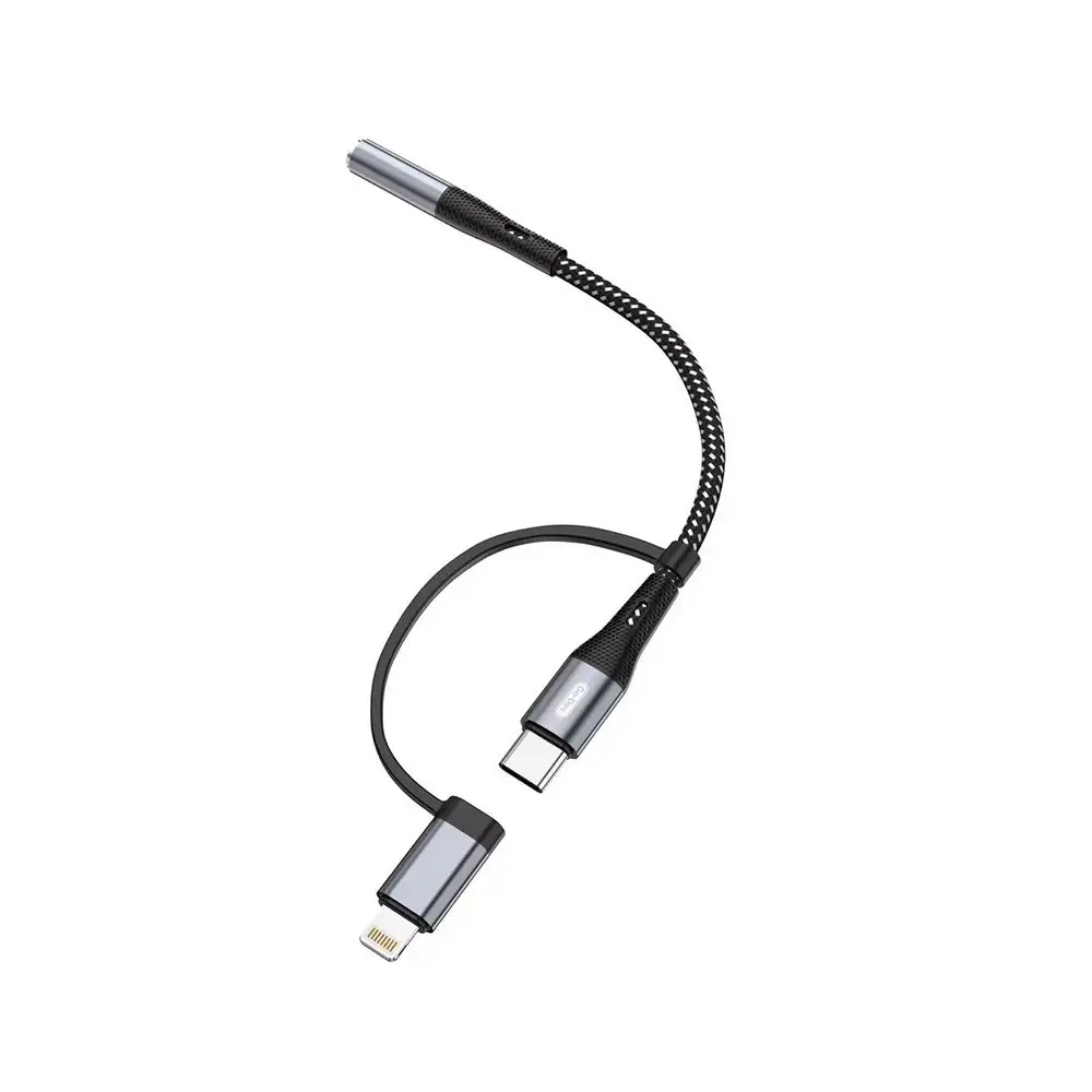 Go-Des GD-UC173 Type-C ve Lightning 2'si 1 Arada 3.5 mm Ses Kablosu