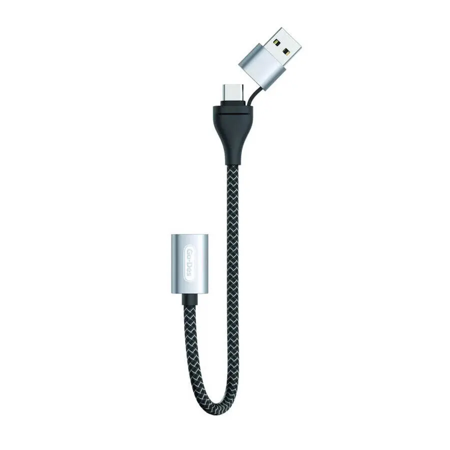 Go Des GD-UC316 2'si 1 Arada Type-C ve USB OTG Kablo, 28 cm