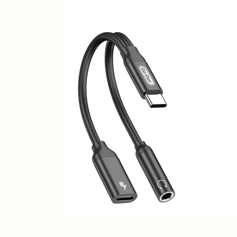 Go Des GD-UC317 Type-C Şarj ve Ses Adaptör Kablosu
