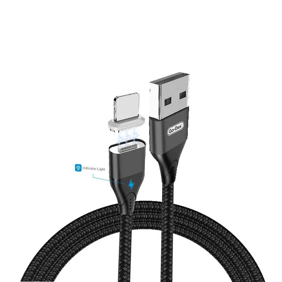 Go Des GD-UC503 Manyetik Lightning USB Şarj ve Data Kablosu, 1 m