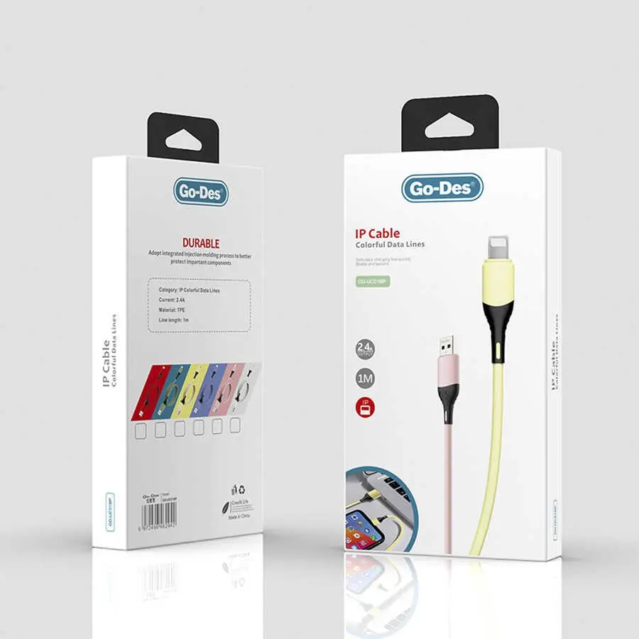 Go Des GD-UC519 Lightning USB Şarj ve Data Kablosu, 1 m