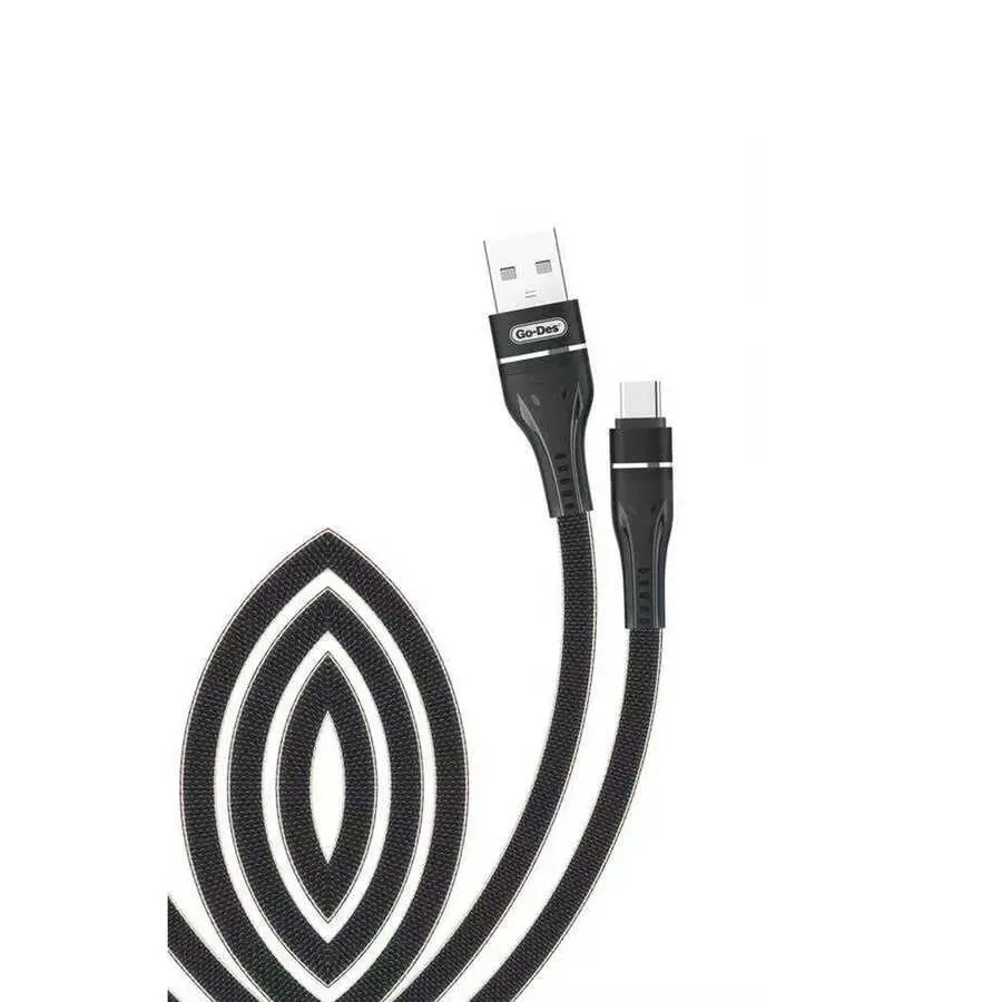 Go Des GD-UC530 Type-C Şarj ve Data Kablosu, 2 m Örgülü