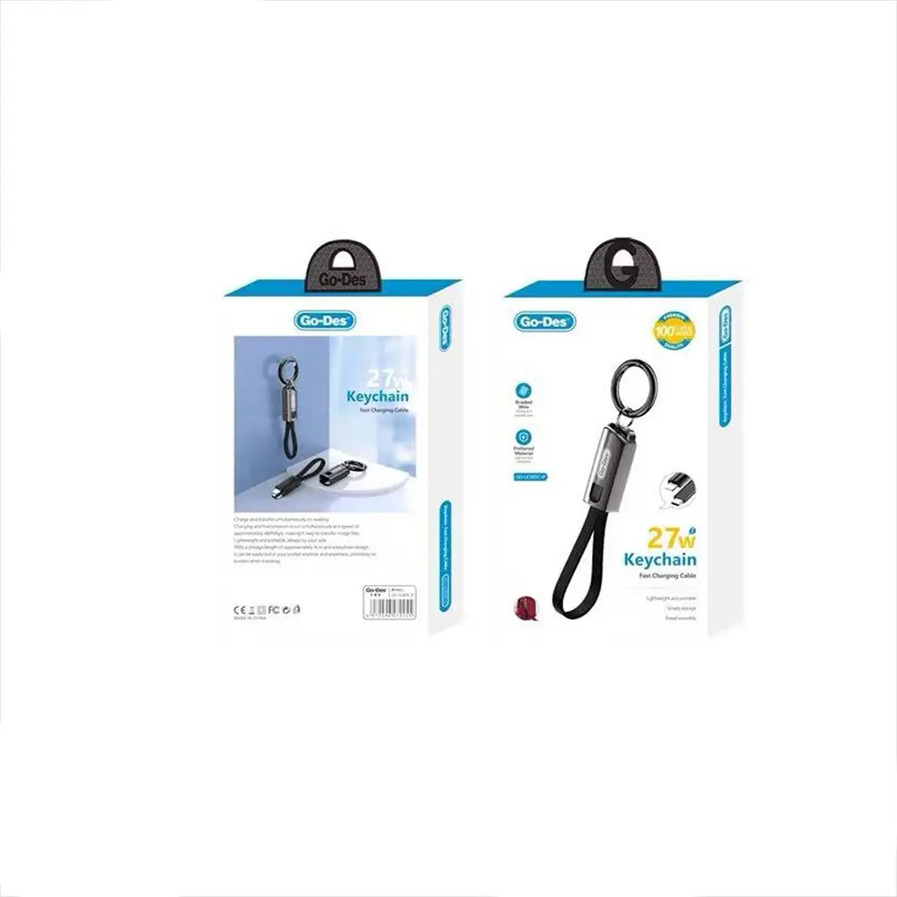 Go-Des GD-UC683 Type-C to Lightning Anahtarlık Şarj ve Data Kablosu, 27W