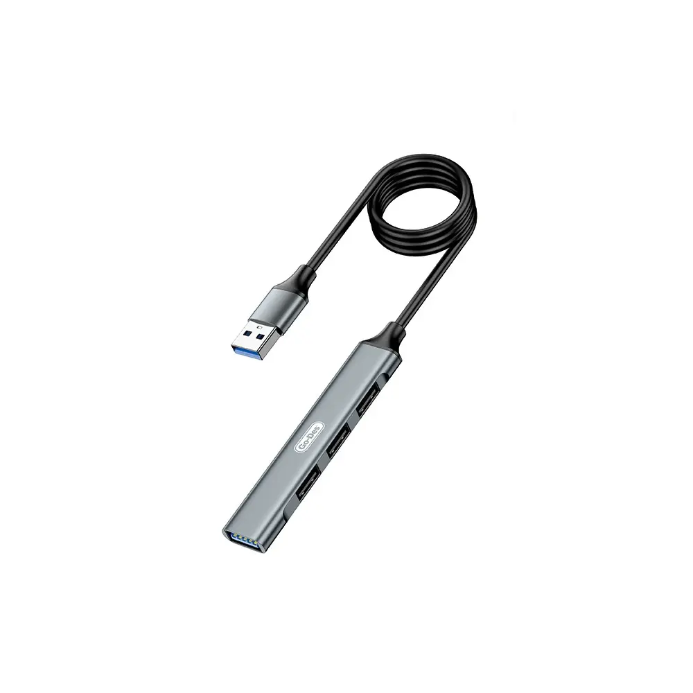 Go Des GD-UC701S 4 Portlu USB Hub, USB-A Girişli Alüminyum Gövde