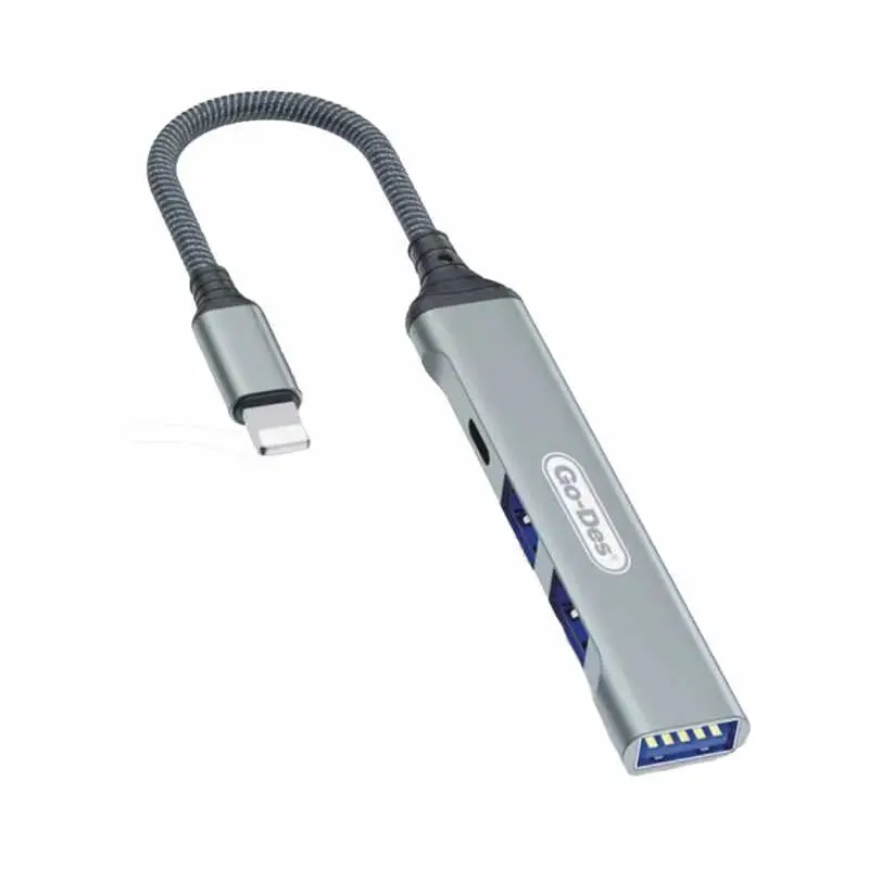 Go Des GD-UC703 4'ü 1 Arada USB Hub, Lightning Girişli Çoklu İstasyon