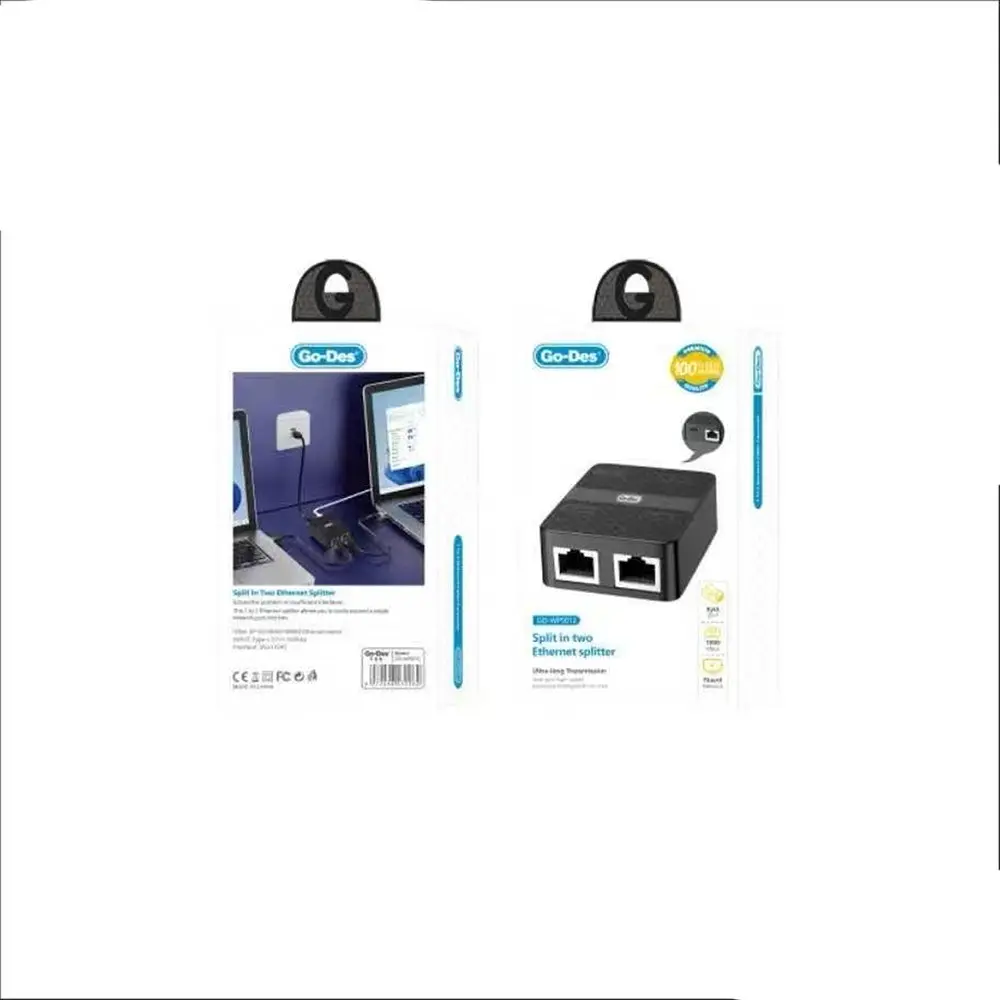 Go-Des GD-WPS012 2in1 Ethernet Çoğaltıcı 1000Mbps