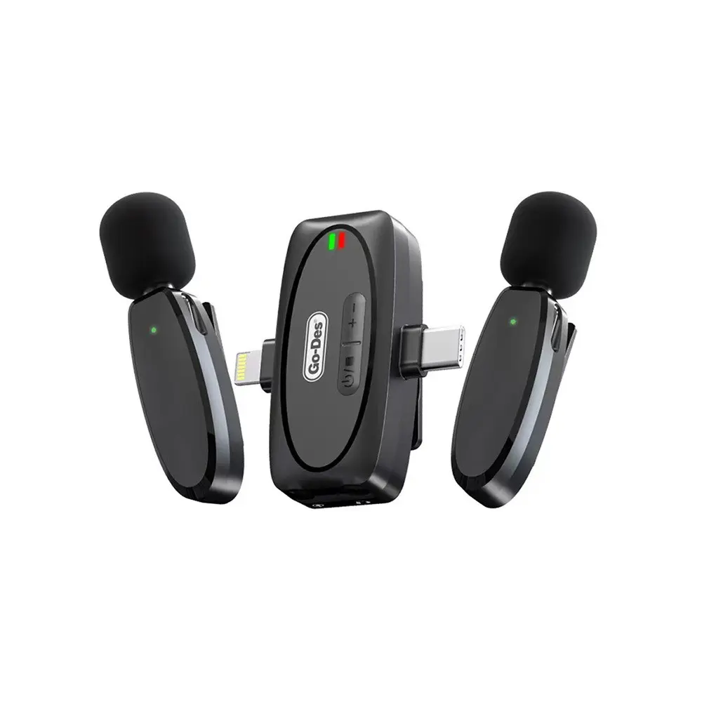 Go Des GD-WS303 Kablosuz Yaka Mikrofonu, Type-C ve Lightning