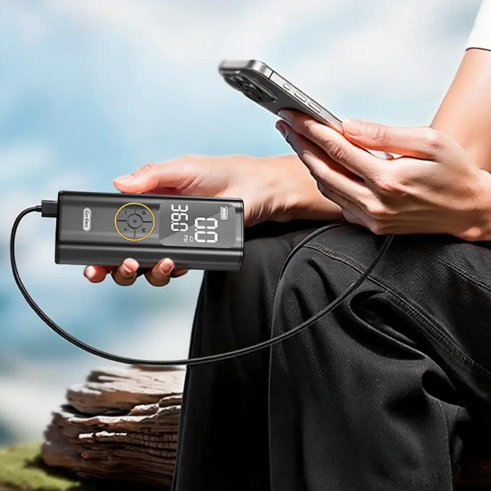 Go Des GD-B638 LED Işıklı Araç Hava Kompresörü ve Powerbank 12V