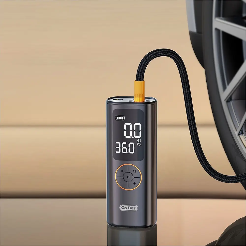Go Des GD-B638 LED Işıklı Araç Hava Kompresörü ve Powerbank 12V