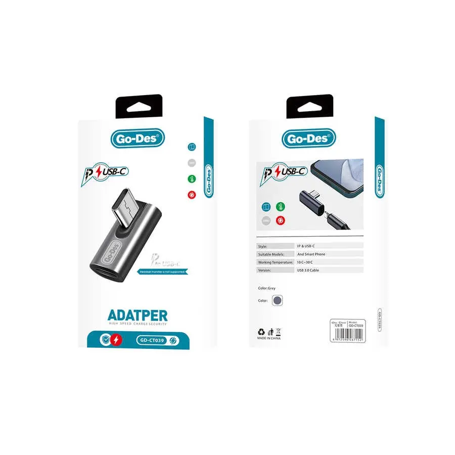 Go Des GD-CT039 Lightning to Type-C Çevirici OTG