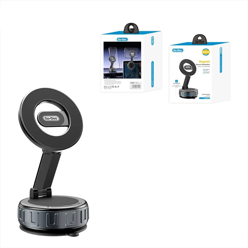 Go Des GD-HD241 360 Derece Dönebilen Vakumlu Manyetik Telefon Tutucu