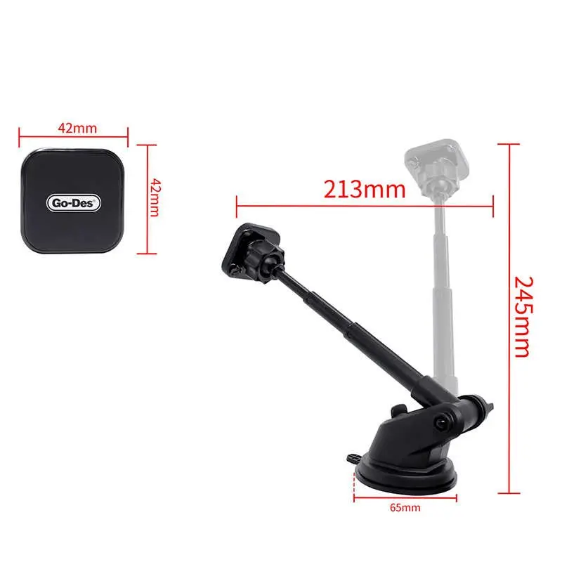 Go Des GD-HD638 Manyetik Araç Telefon Tutucu, 360 Derece Dönebilen