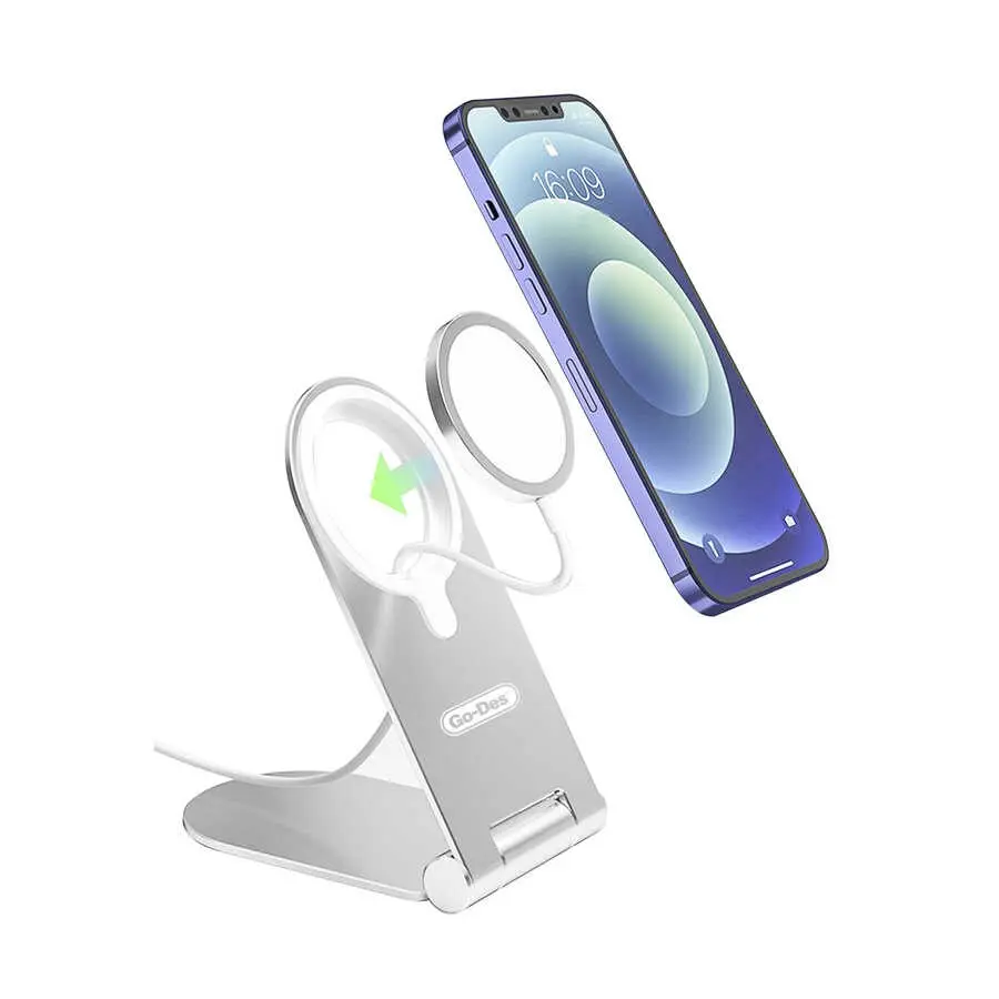 Go Des GD-HD768 MagSafe Şarj Standı, Alüminyum Gövdeli