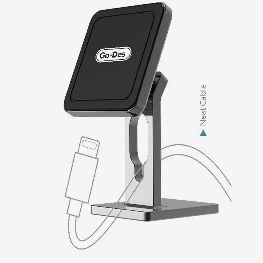 Go Des GD-HD705 Mıknatıslı Masaüstü Telefon Standı, 360 Derece Dönebilen Başlık