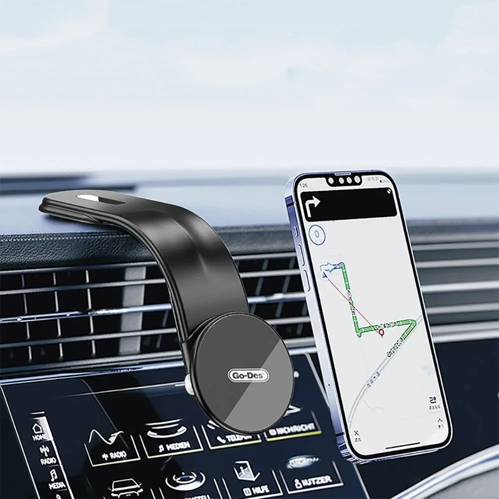 Go Des GD-HD968 Manyetik Çok Açılı Araç Telefon Tutucu, Siyah