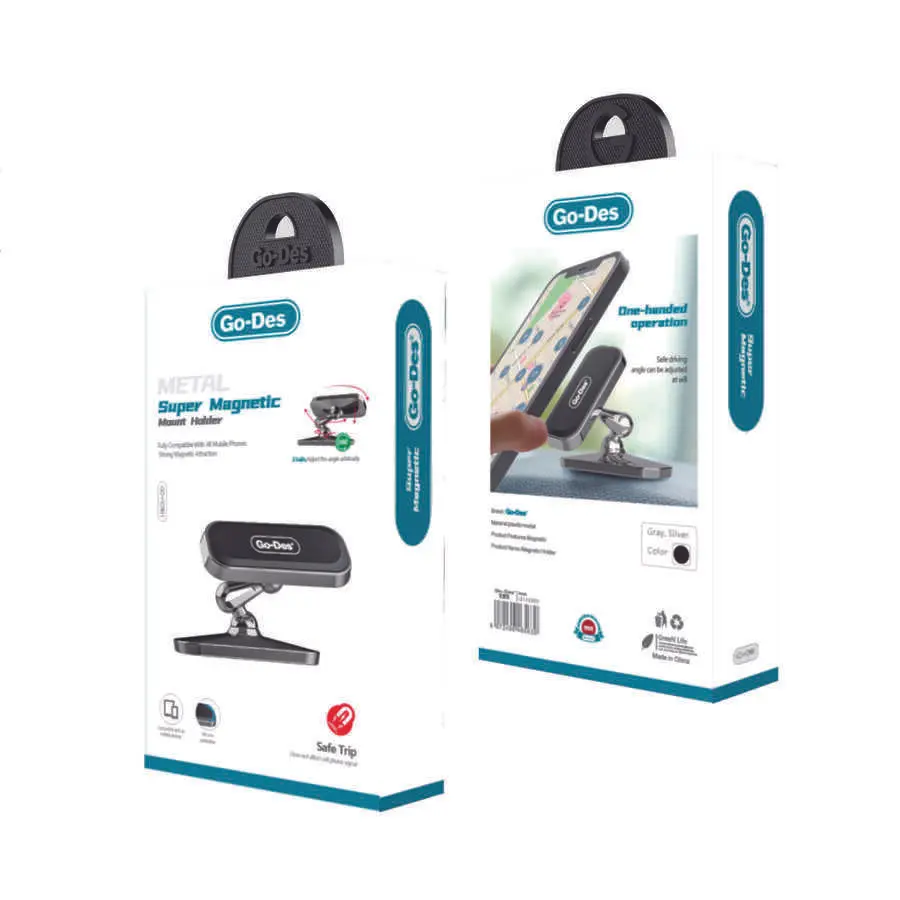Go Des GD-HD901 Manyetik Araç Telefon Tutucu, 360 Derece Dönebilen