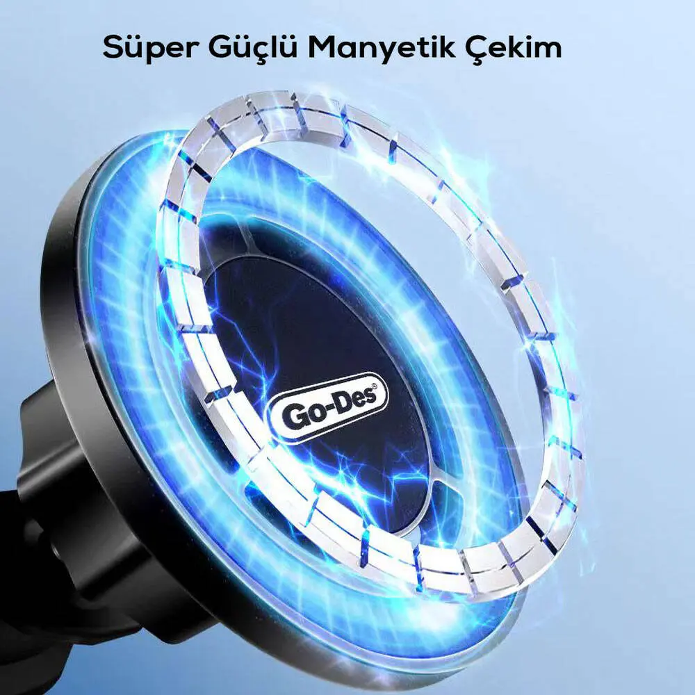 Go Des GD-HD911 MagSafe Uyumlu 360° Dönebilen Araç Telefon Tutucu